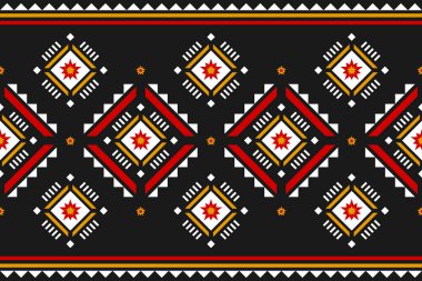 Halı kabile desenli sanat. Geometrik etnik kalıplar geleneksel. Amerikan, Meksika tarzı. Arkaplan, illüstrasyon, kumaş, kıyafet, halı, tekstil, batik, nakış için tasarım.