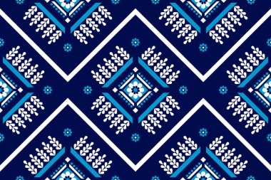Geometrik etnik çiçek desenleri geleneksel. Kumaş Meksika tarzı. Aztek kabile süsü izi. Arkaplan, illüstrasyon, kumaş, kıyafet, halı, tekstil, batik, nakış için tasarım.