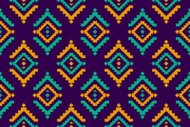 Geometrik etnik kalıplar geleneksel. Amerikan, Meksika tarzı. Aztek süsü izi. Arkaplan, duvar kağıdı, illüstrasyon, kumaş, giysi, halı, tekstil, batik, nakış için tasarım.