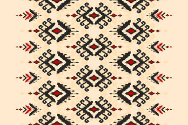 Halı etnik kabile sanatı. Etnik faks kusursuz desen. Amerikan, Meksika tarzı. Arkaplan, duvar kağıdı, illüstrasyon, kumaş, giysi, halı, tekstil, batik, nakış için tasarım.