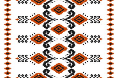 Halı etnik kabile sanatı. Etnik faks kusursuz desen. Amerikan, Meksika tarzı. Arkaplan, duvar kağıdı, illüstrasyon, kumaş, giysi, halı, tekstil, batik, nakış için tasarım.