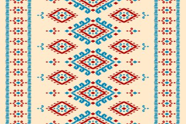 Halı Etnik Şablon Sanatı. Kabiledeki Aztek etnik yapısı kusursuz. Meksika usulü. Arkaplan, duvar kağıdı, illüstrasyon, kumaş, giysi, halı, tekstil, batik, nakış için tasarım.