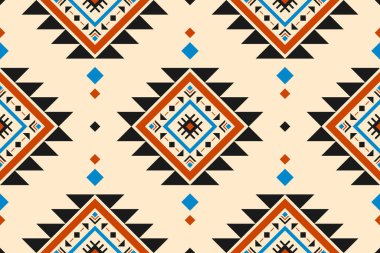 Geometrik etnik kalıplar geleneksel. Amerikan, Meksika tarzı. Aztek kabile süsü izi. Arkaplan, duvar kağıdı, illüstrasyon, kumaş, giysi, halı, batik, nakış için tasarım.