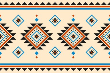 Halı kabile desenli sanat. Geometrik etnik kalıplar geleneksel. Amerikan, Meksika tarzı. Arkaplan, duvar kağıdı, illüstrasyon, kumaş, giysi, halı, tekstil, batik, nakış için tasarım.