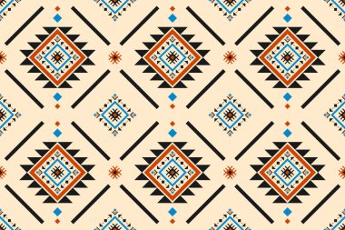 Geometrik etnik kalıplar geleneksel. Amerikan, Meksika tarzı. Aztek kabile süsü izi. Arkaplan, duvar kağıdı, illüstrasyon, kumaş, giysi, halı, batik, nakış için tasarım.