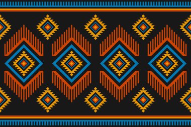 Halı kabile desenli sanat. Geometrik etnik kalıplar geleneksel. Amerikan, Meksika tarzı. Arkaplan, duvar kağıdı, illüstrasyon, kumaş, giysi, halı, tekstil, batik, nakış için tasarım.