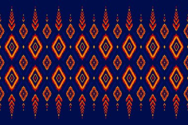 Halı etnik kabile sanatı. Etnik faks kusursuz desen. Amerikan, Meksika tarzı. Arkaplan, duvar kağıdı, illüstrasyon, kumaş, giysi, halı, tekstil, batik, nakış için tasarım.