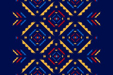 Soyut etnik model sanatı. Geleneksel, kusursuz desenler. Amerikan, Meksika tarzı. Arkaplan, duvar kağıdı, vektör illüstrasyonu, kumaş, giysi, halı, tekstil, batik, nakış için tasarım.