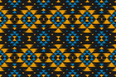 Güzel etnik kabile sanatı. Etnik faks kusursuz desen. Amerikan ve Meksika tarzı. Arkaplan, duvar kağıdı, illüstrasyon, kumaş, giysi, halı, tekstil, batik, nakış için tasarım.
