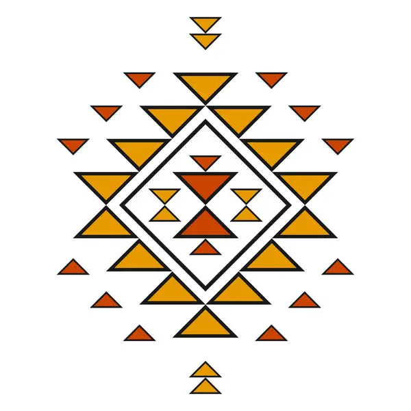 Geometrik etnik model sanatı. Amerikan, Meksika tarzı. Geçmişi Aztek kabilesi süsü. Kumaş, giysi, tekstil, logo, sembol tasarımı.
