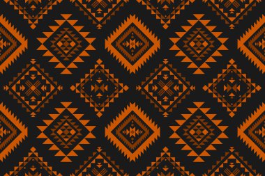 Geometrik etnik kalıplar geleneksel. Amerikan, Meksika tarzı. Aztek kabile süsü izi. Arkaplan, duvar kağıdı, illüstrasyon, kumaş, giysi, halı, batik, nakış için tasarım.