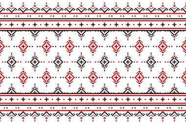 Etnik Aztek desenli sanat. Geometrik kusursuz desen kabile, halk nakışı ve Meksika tarzı. Arkaplan, duvar kağıdı, vektör illüstrasyonu, tekstil, kumaş, giysi, halı için tasarım.