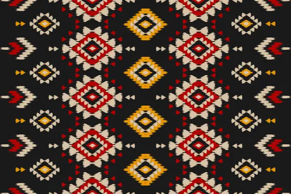 Halı Etnik Şablon Sanatı. Geometrik etnik örgü, kabilesel düzende kusursuz desen. Meksika usulü. Arkaplan, duvar kağıdı, illüstrasyon, kumaş, giysi, halı, tekstil, batik, nakış için tasarım.