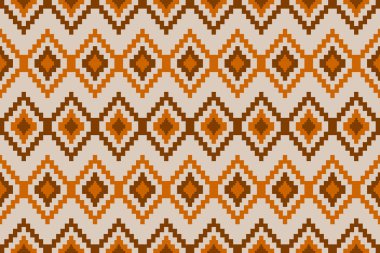 Etnik Aztek desenli sanat. Geometrik kusursuz desen kabile, halk nakışı ve Meksika tarzı. Arkaplan, duvar kağıdı, vektör illüstrasyonu, tekstil, kumaş, giysi, halı için tasarım.