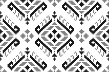 Kumaş Meksika tarzı. Geometrik etnik düzen kabilesel olarak kusursuz. Aztek sanat süsü baskısı. Arkaplan, duvar kağıdı, illüstrasyon, kumaş, giysi, halı, tekstil, batik, nakış için tasarım.