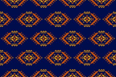 Kumaş Meksika tarzı. Geometrik etnik düzen kabilesel olarak kusursuz. Aztek sanat süsü baskısı. Arkaplan, duvar kağıdı, illüstrasyon, kumaş, giysi, halı, tekstil, batik, nakış için tasarım.