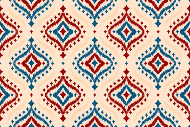 Kumaş etnik model sanat. Kabilede kusursuz bir düzen var. Amerikan, Meksika tarzı. Arkaplan, duvar kağıdı, illüstrasyon, kumaş, giysi, halı, tekstil, batik, nakış için tasarım.