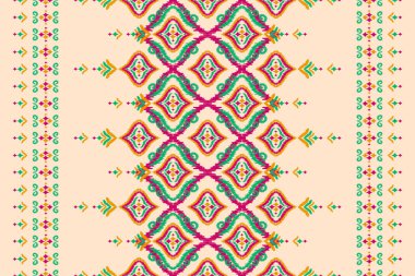 Halı etnik kabile sanatı. Etnik faks kusursuz desen. Amerikan, Meksika tarzı. Arkaplan, duvar kağıdı, illüstrasyon, kumaş, giysi, halı, tekstil, batik, nakış için tasarım.