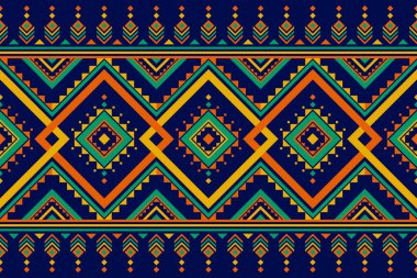 Halı kabile desenli sanat. Geometrik etnik kalıplar geleneksel. Amerikan, Meksika tarzı. Arkaplan, duvar kağıdı, illüstrasyon, kumaş, giysi, halı, tekstil, batik, nakış için tasarım.