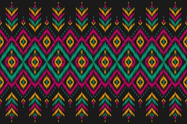 Güzel etnik kabile sanatı. Etnik faks kusursuz desen. Amerikan ve Meksika tarzı. Arkaplan, duvar kağıdı, illüstrasyon, kumaş, giysi, halı, tekstil, batik, nakış için tasarım.