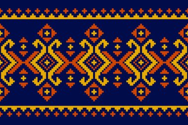 Halı kabile desenli sanat. Geometrik etnik kalıplar geleneksel. Amerikan, Meksika tarzı. Arkaplan, illüstrasyon, kumaş, kıyafet, halı, tekstil, batik, nakış için tasarım.