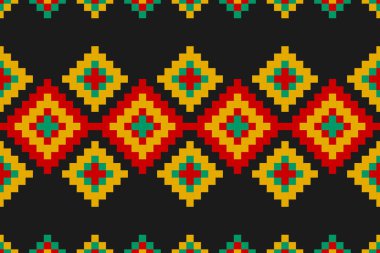 Halı kabile desenli sanat. Geometrik etnik kalıplar geleneksel. Amerikan, Meksika tarzı. Arkaplan, duvar kağıdı, illüstrasyon, kumaş, giysi, halı, tekstil, batik, nakış için tasarım.