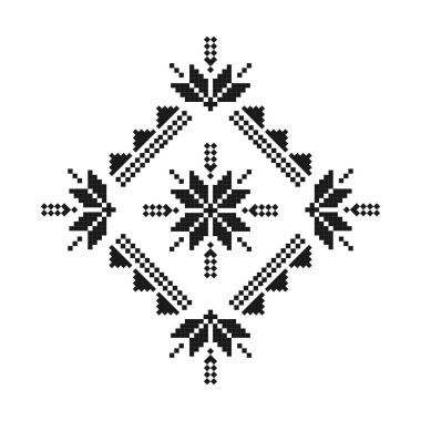 Geometrik etnik model sanatı. Amerikan, Meksika tarzı. Geçmişi Aztek kabilesi süsü. Kumaş, giysi, tekstil, logo, sembol tasarımı.