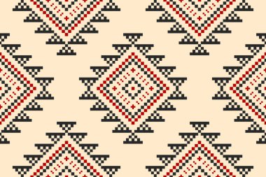 Kumaş Aztek desenli arka plan. Geleneksel geometrik etnik doğulu kusursuz desen. Meksika usulü. Duvar kağıdı, illüstrasyon, kumaş, giysi, halı, tekstil, batik, nakış için tasarım.