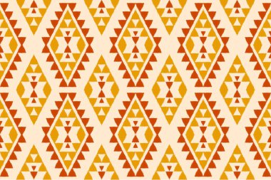 Kumaş desenli sanat. Geometrik etnik kalıplar geleneksel. Amerikan, Meksika tarzı. Arkaplan, duvar kağıdı, illüstrasyon, kumaş, giysi, halı, tekstil, batik, nakış için tasarım.