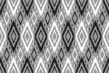 Kumaş etnik kilise sanatı. Kabilede kusursuz bir düzen var. Aztek geometrik süs izi. Arkaplan, duvar kağıdı, illüstrasyon, kumaş, giysi, halı, tekstil, batik, nakış için tasarım.