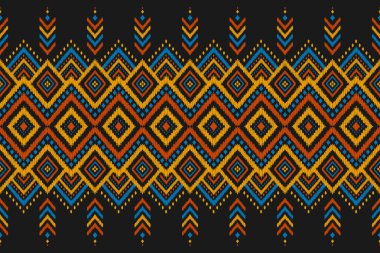 Halı etnik kabile sanatı. Etnik faks kusursuz desen. Amerikan, Meksika tarzı. Arkaplan, duvar kağıdı, illüstrasyon, kumaş, giysi, halı, tekstil, batik, nakış için tasarım.