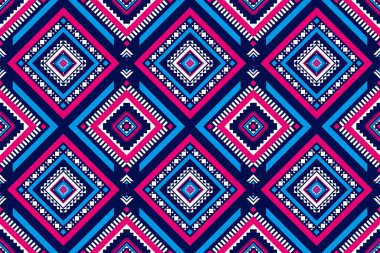 Etnik Aztek desenli sanat. Geometrik kusursuz desen kabile, halk nakışı ve Meksika tarzı. Arkaplan, duvar kağıdı, vektör illüstrasyonu, tekstil, kumaş, giysi, halı için tasarım.