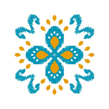 Etnik model sanatı. Amerikan, Meksika tarzı. Geçmişi Aztek kabilesi süsü. Kumaş, giysi, tekstil, logo, sembol tasarımı.