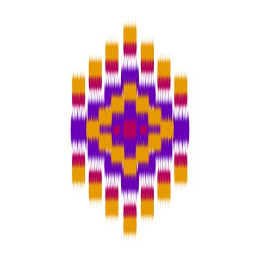 Etnik model sanatı. Amerikan, Meksika tarzı. Geçmişi Aztek kabilesi süsü. Kumaş, giysi, tekstil, logo, sembol tasarımı.