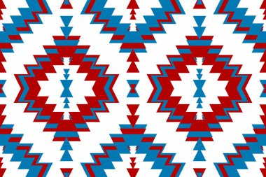 Geometrik etnik kalıplar geleneksel. Amerikan, Meksika tarzı. Aztek kabile süsü izi. Arkaplan, duvar kağıdı, illüstrasyon, kumaş, giysi, halı, batik, nakış için tasarım.