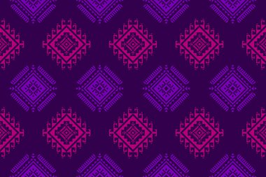 Kumaş kabile desenli sanat. Geometrik etnik kalıplar geleneksel. Amerikan, Meksika tarzı. Arkaplan, duvar kağıdı, illüstrasyon, kumaş, giysi, halı, tekstil, batik, nakış için tasarım.