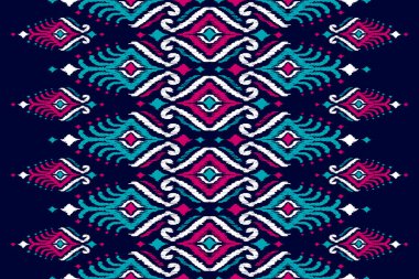 Güzel etnik kabile sanatı. Etnik faks kusursuz desen. Amerikan ve Meksika tarzı. Arkaplan, duvar kağıdı, illüstrasyon, kumaş, giysi, halı, tekstil, batik, nakış için tasarım.