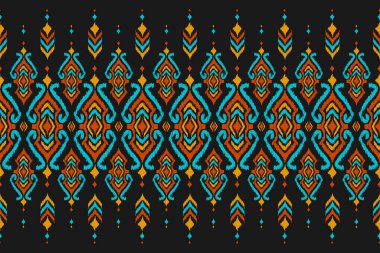 Halı etnik kabile sanatı. Etnik faks kusursuz desen. Amerikan, Meksika tarzı. Arkaplan, duvar kağıdı, illüstrasyon, kumaş, giysi, halı, tekstil, batik, nakış için tasarım.