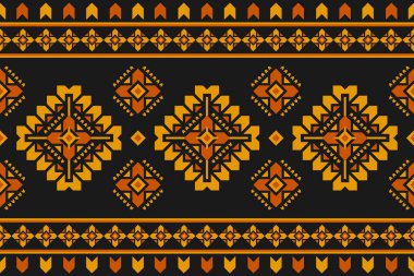 Etnik Aztek desenli sanat. Halk nakışı, ve Meksika tarzı. Halı geometrik kusursuz desen. Arkaplan, illüstrasyon, kumaş, kıyafet, halı, tekstil, batik, nakış için tasarım.