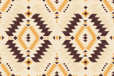 Güzel yerli kumaşı. Etnik Ikat doğusundaki kusursuz desen. El çizimi kabile tarzı. halı, tekstil, halı, giysi, batik, motif için.