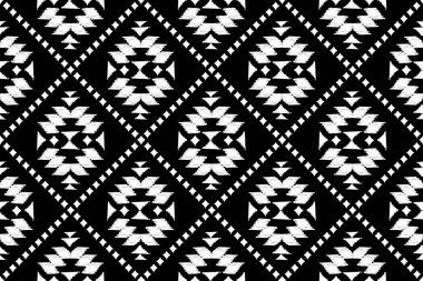 Kumaş desenli sanat. Geometrik etnik kalıplar geleneksel. Amerikan, Meksika tarzı. Arkaplan, kumaş, giysi, halı, tekstil, batik, nakış için tasarım.