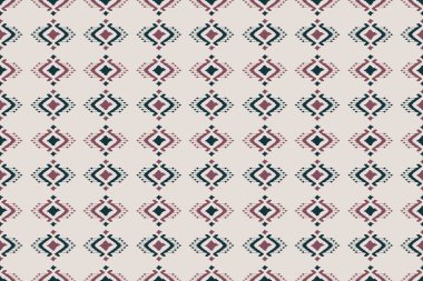 Kabiledeki etnik Ikat deseni kusursuz. halk nakışı, Amerikan, Meksikaca arka plan, kumaş, halı, tekstil, halı, giysi, batik, motif.
