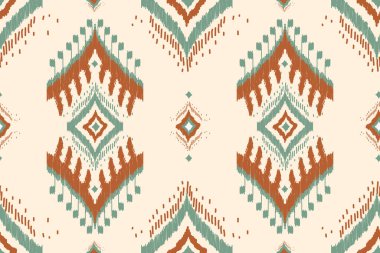 Etnik Ikat doğusundaki kusursuz desen. El çizimi kabile tarzı güzel halı deseni. kumaş, tekstil, halı, giysi, batik, motif için.
