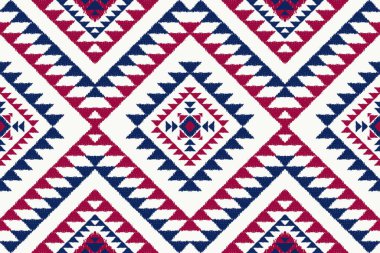 Güzel bir etnik kabile halısı. Aztek pürüzsüz desen. Kumaş halk nakışı. Ikat stili. halı, giysi, batik, motif için.