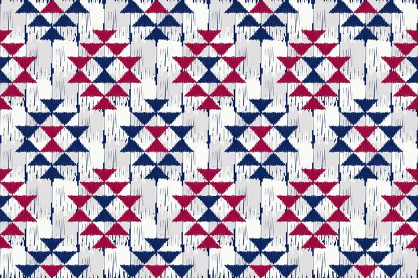 Kumaş desenli sanat. Geometrik etnik kalıplar geleneksel. Amerikan, Meksika tarzı. Arkaplan, kumaş, giysi, halı, tekstil, batik, nakış için tasarım.