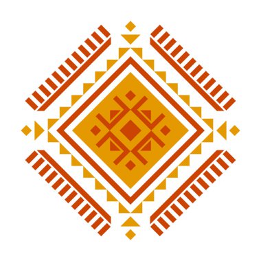 Geometrik etnik model sanatı. Amerikan, Meksika tarzı. Beyaz arka plan. Aztek kabile süsü izi. Kumaş, giysi, tekstil, logo, sembol tasarımı.
