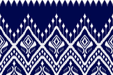 Kabiledeki etnik Ikat deseni kusursuz. halk nakışı, Amerikan, Meksika kumaşı, halı, tekstil, halı, giysi, batik, motif.