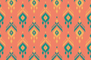 Kumaş, kabilesel olarak kusursuz bir desen. Doğal etnik stil halı. Folk nakışı. Arkaplan, giysi, halı, tekstil, batik için tasarım.