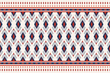 Aztek etnik düzeni gelenekseldir. Kabilesel olarak geometrik desen. Sınır dekorasyonu. Arkaplan, illüstrasyon, tekstil, kumaş, giyim, batik, halı, nakış için tasarım.