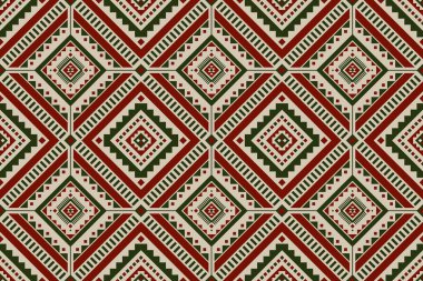 Geometrik etnik doğulu, kabilesel düzende kusursuz bir model. Folk, nakış. Hint tarzı. Arkaplan, kumaş, giysi, halı, batik, baskı için tasarım.